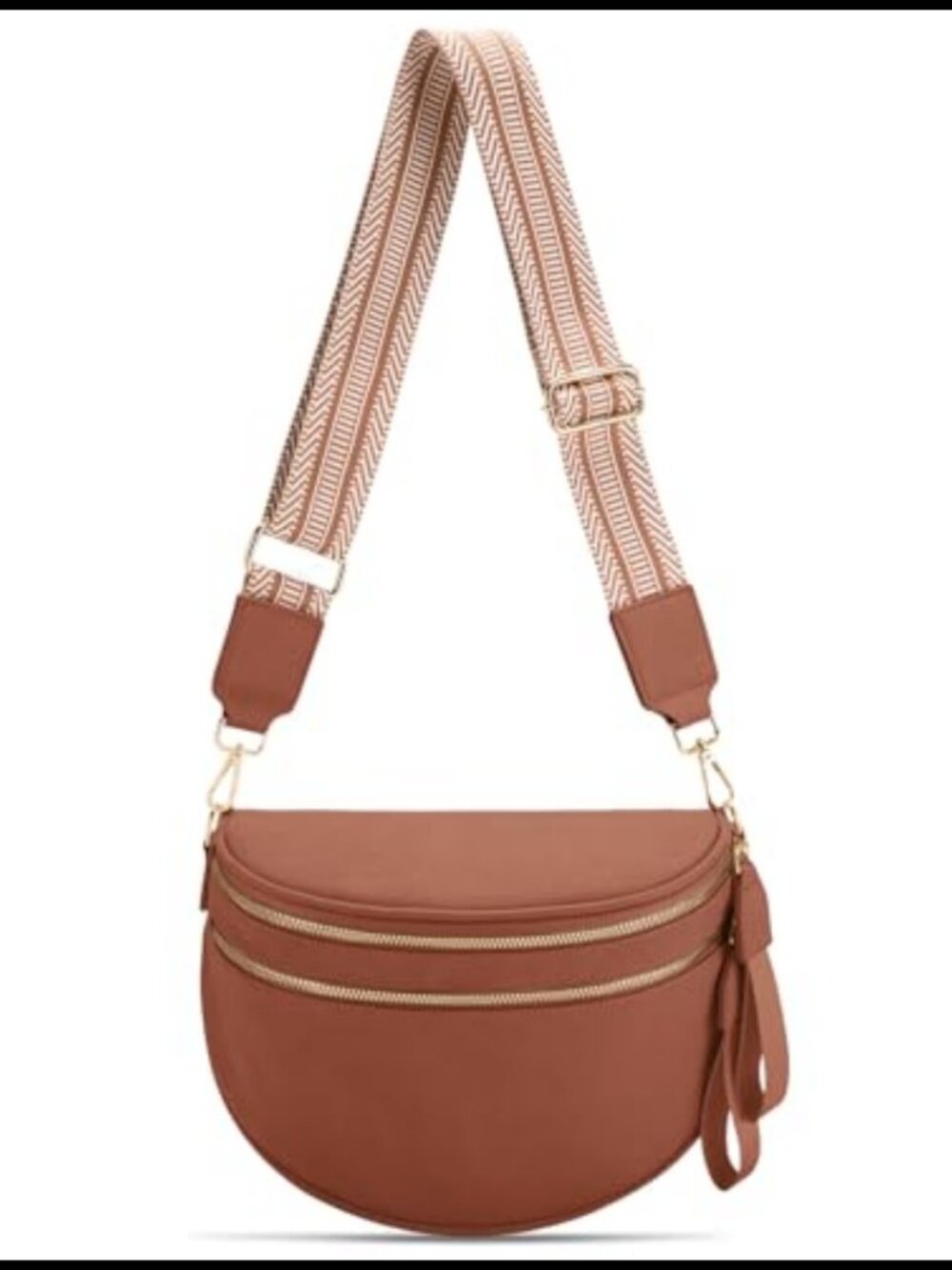 PU Leather Crossbody Sling Bag Fanny Pack Travel Water Resistant